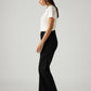 Women's Black Ribcage Wide Leg Fit High Rise Jeans - Side View