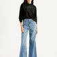 Women's Light Blue Ribcage Wide Leg Fit High Rise Jeans - Styleshot View