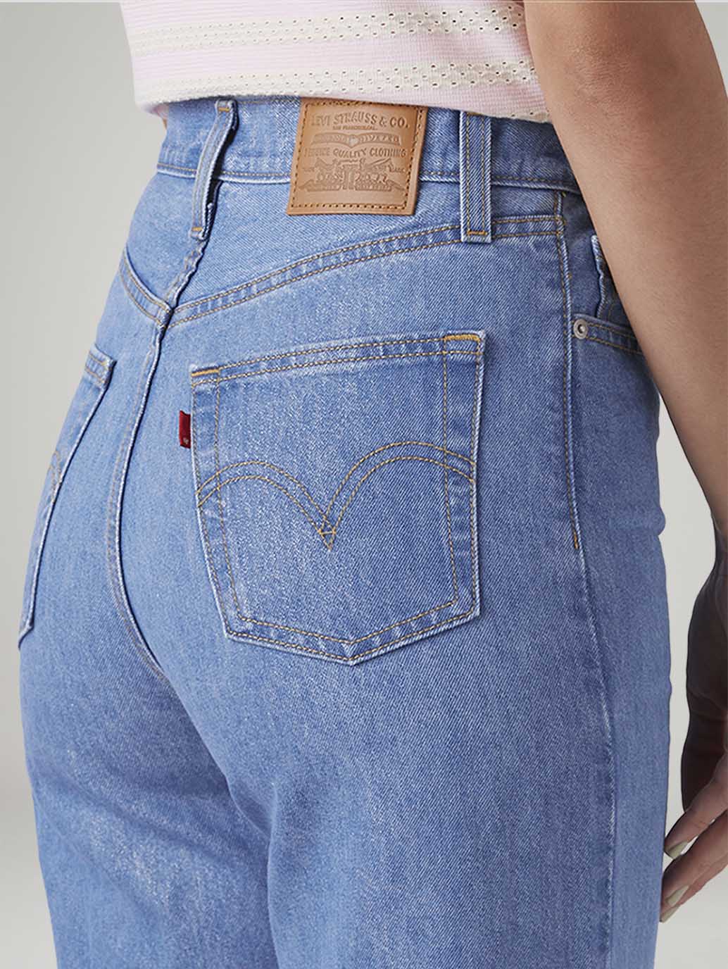 Women's Blue Ribcage Wide Leg High Rise Jeans - 20 View