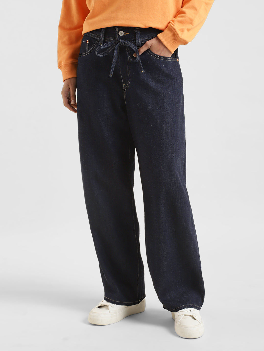 Women's Blue XL Balloon Loose Fit High Rise Jeans - d7964fe4-9a2a-42aa-8197-395e4e06c645 View