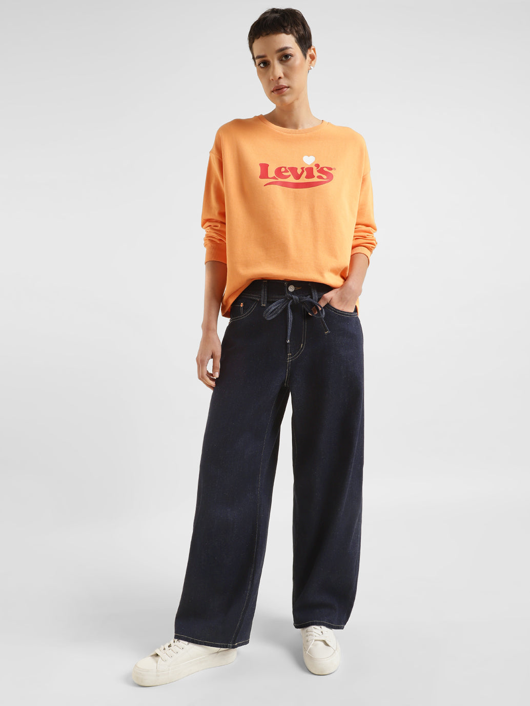 Women's Blue XL Balloon Loose Fit High Rise Jeans - 6d9510fb-10e5-4a93-8a29-29554fb00f94 View