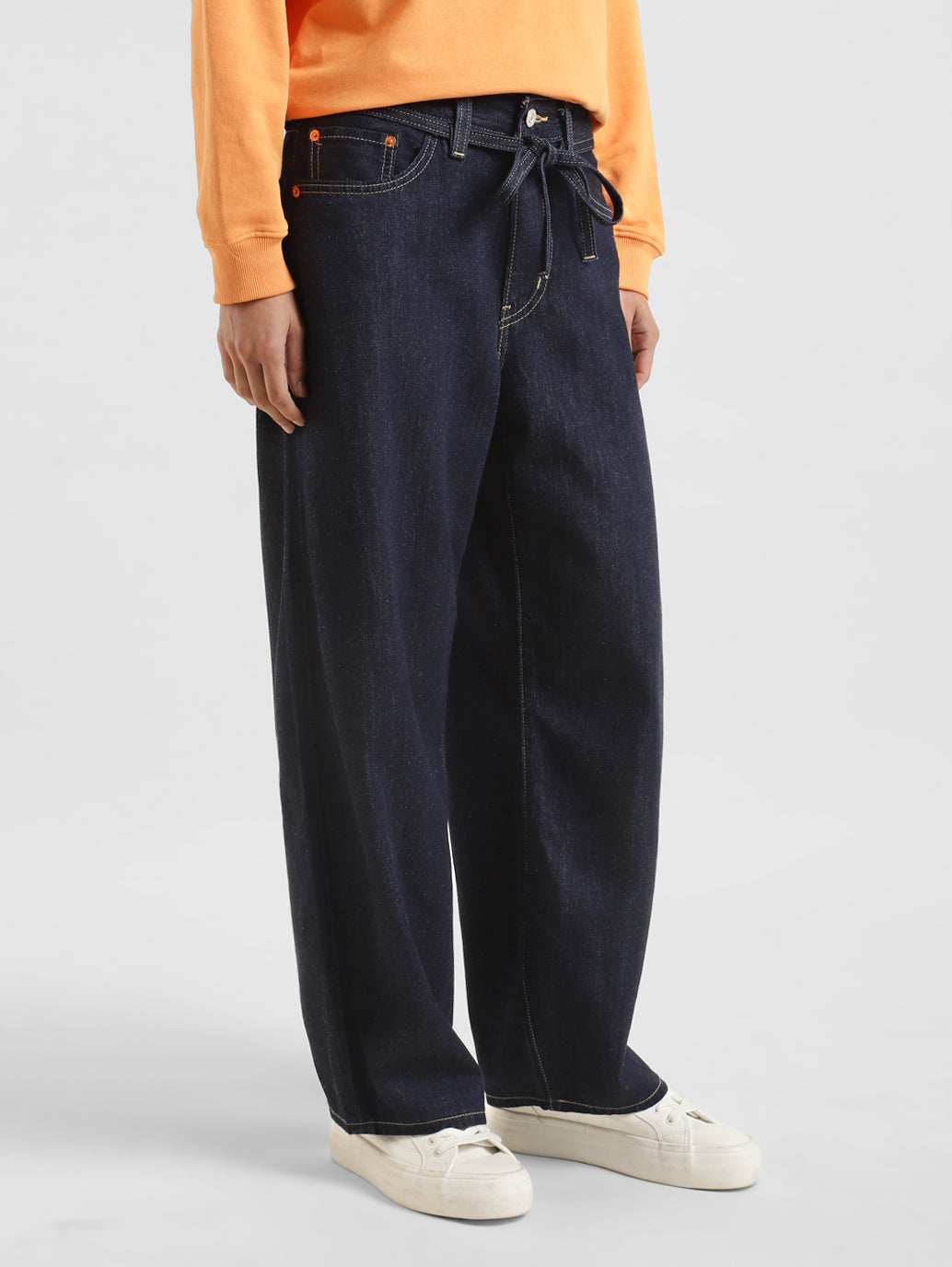 Women's Blue XL Balloon Loose Fit High Rise Jeans - 40b4680b-f21c-4180-99ec-8302a14f81b5 View
