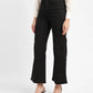 Women's Redloop Black Ribcage Bell Bottom Wide Leg Fit High Rise Jeans - 7b410a28-b27a-4f65-987e-9c348b4a6dd2 View