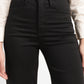 Women's Redloop Black Ribcage Bell Bottom Wide Leg Fit High Rise Jeans - 2d459f4a-280c-43ab-8ed8-ef81f9ca9983 View
