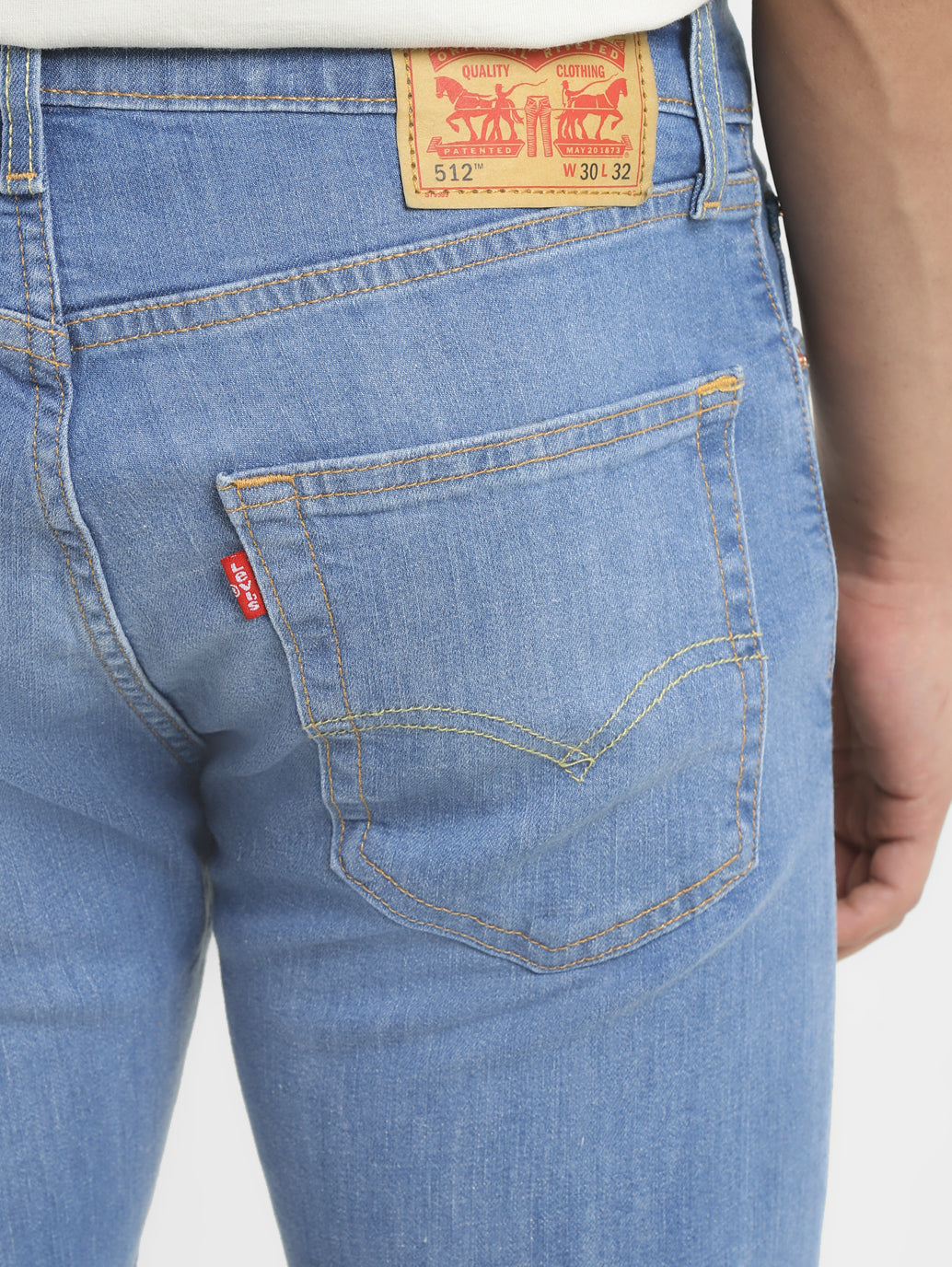 Men's 512 Blue Slim Tapered Fit Mid Rise Jeans - d823df36-c04d-45d5-a89d-eff2c74ae8af View