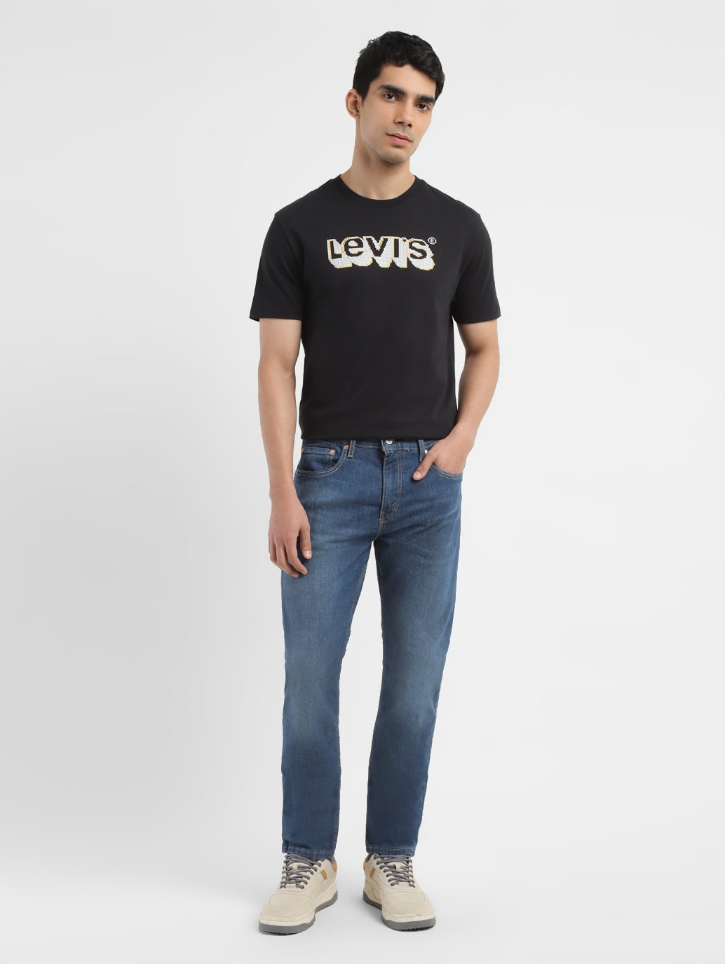 Men's 512 Blue Slim Tapered Fit Mid Rise Jeans - 9528c60f-0f56-408f-97cd-09444630489a View