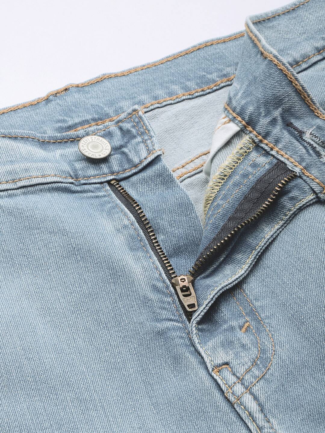 Men's 512 Blue Slim Tapered Fit Mid Rise Jeans - Details View