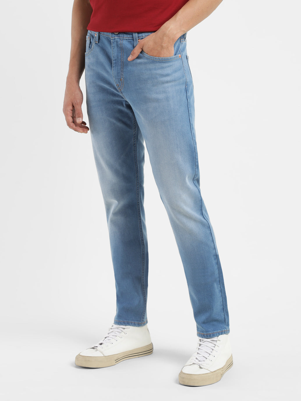 Men's 512 Blue Slim Tapered Fit Mid Rise Jeans - 17f004b4-1fe9-460d-95a9-b2818040b21d View