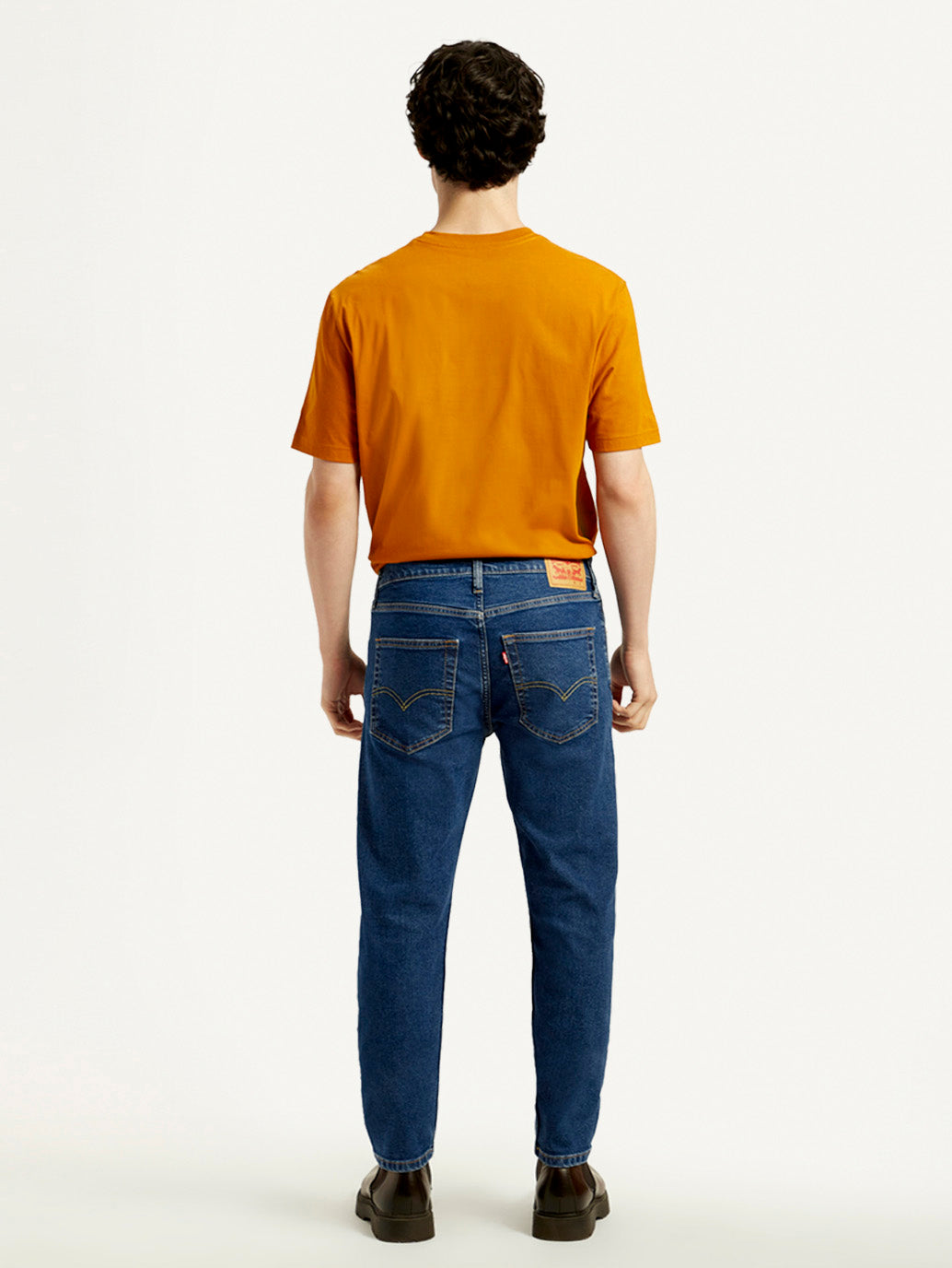 Men's 512 Navy Blue Slim Tapered Fit Mid Rise Jeans - Back View