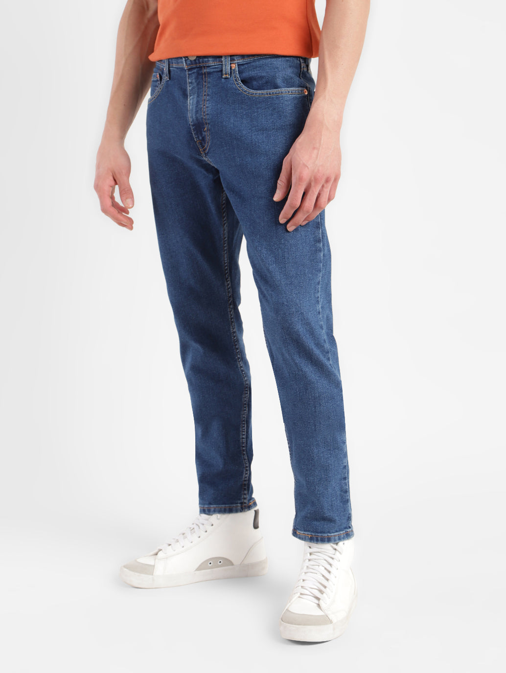Men's 512 Navy Blue Slim Tapered Fit Mid Rise Jeans - 3125030a-e594-40c2-a7fa-ee0e9bf0053a View