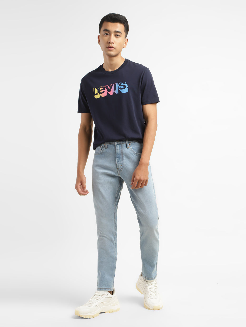 Men's 512 Blue Slim Tapered Fit Mid Rise Jeans - 6f45a883-d786-4b63-bcc0-43cf98776267 View