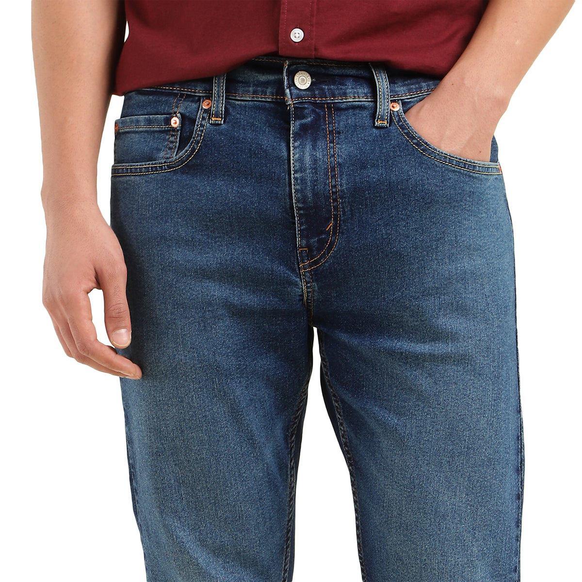 Men's 512 Blue Slim Tapered Fit Mid Rise Jeans - 4 View