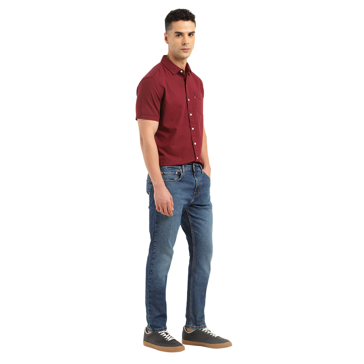 Men's 512 Blue Slim Tapered Fit Mid Rise Jeans - 5 View