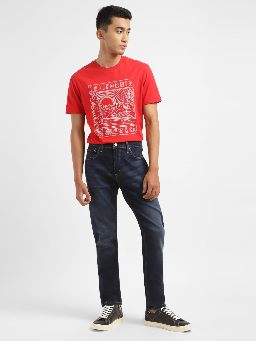 Men's 512 Dark Blue Slim Tapered Fit Mid Rise Jeans - bd25d257-0e9e-4cea-8309-b4dd76b9ddf1 View
