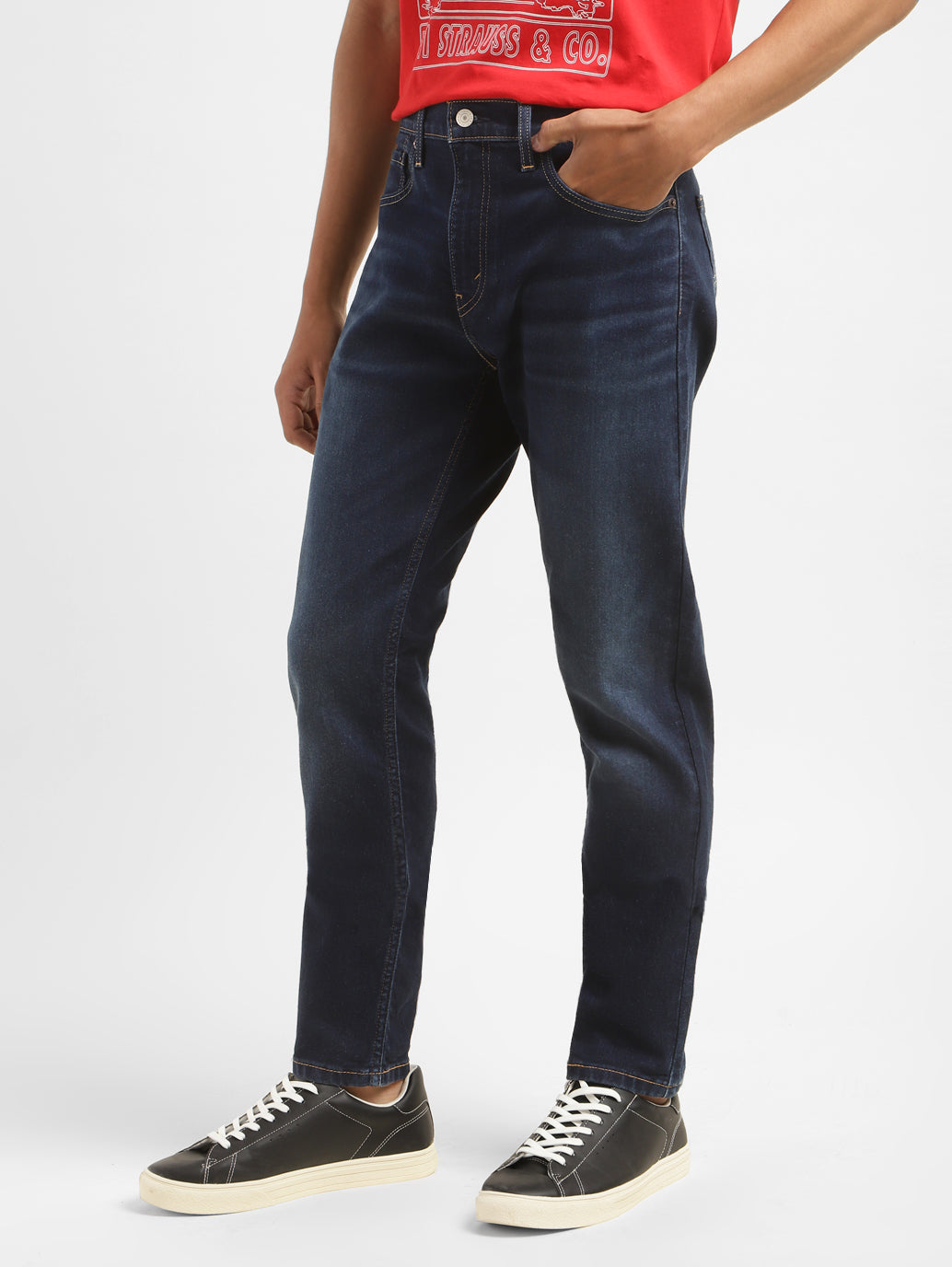 Men's 512 Dark Blue Slim Tapered Fit Mid Rise Jeans - f51d5e8f-29f9-4f9d-bb39-2820dba11040 View