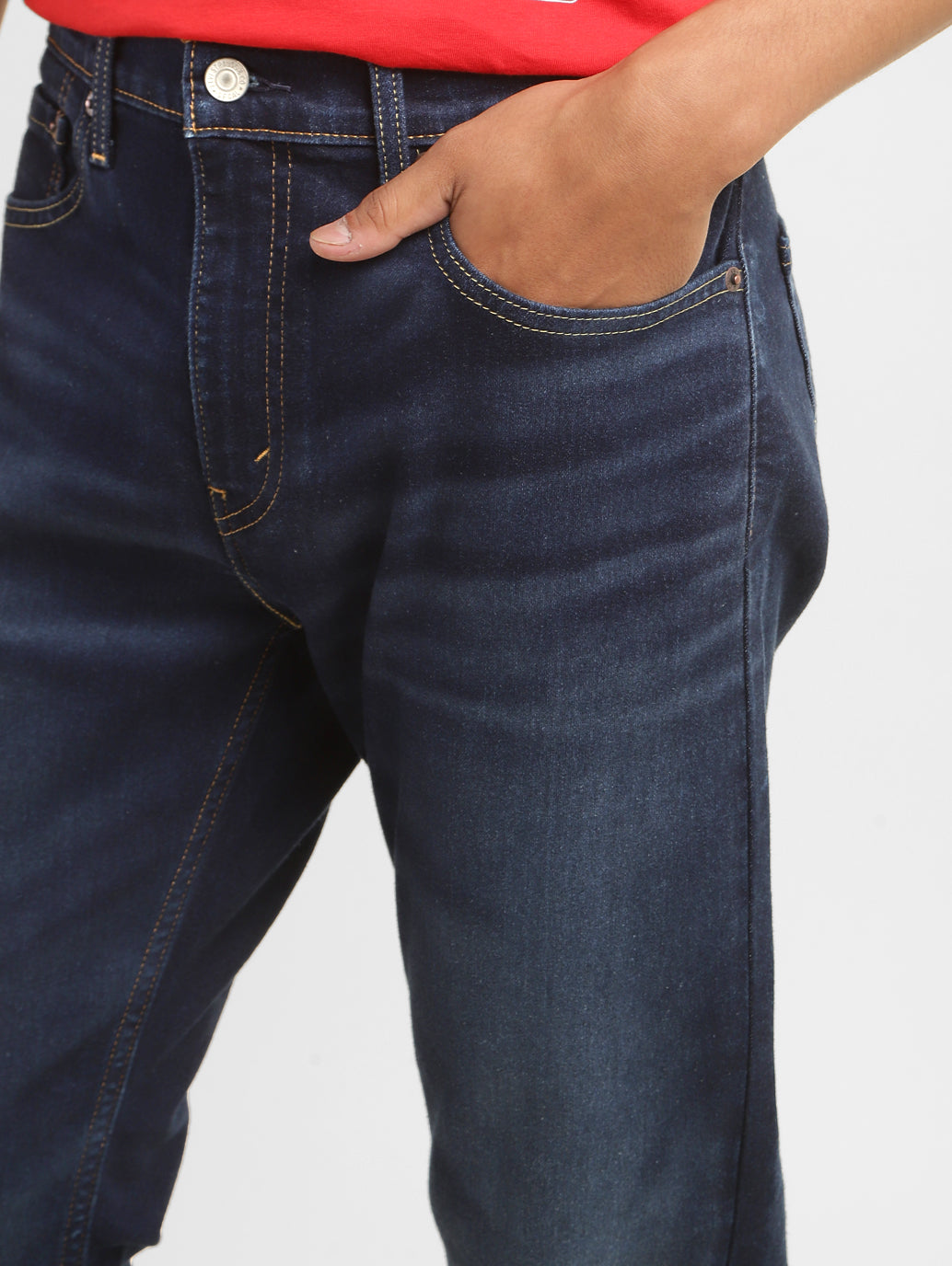 Men's 512 Dark Blue Slim Tapered Fit Mid Rise Jeans - 9621ef2e-a42b-4b20-bc6d-43ca8fcc9f33 View