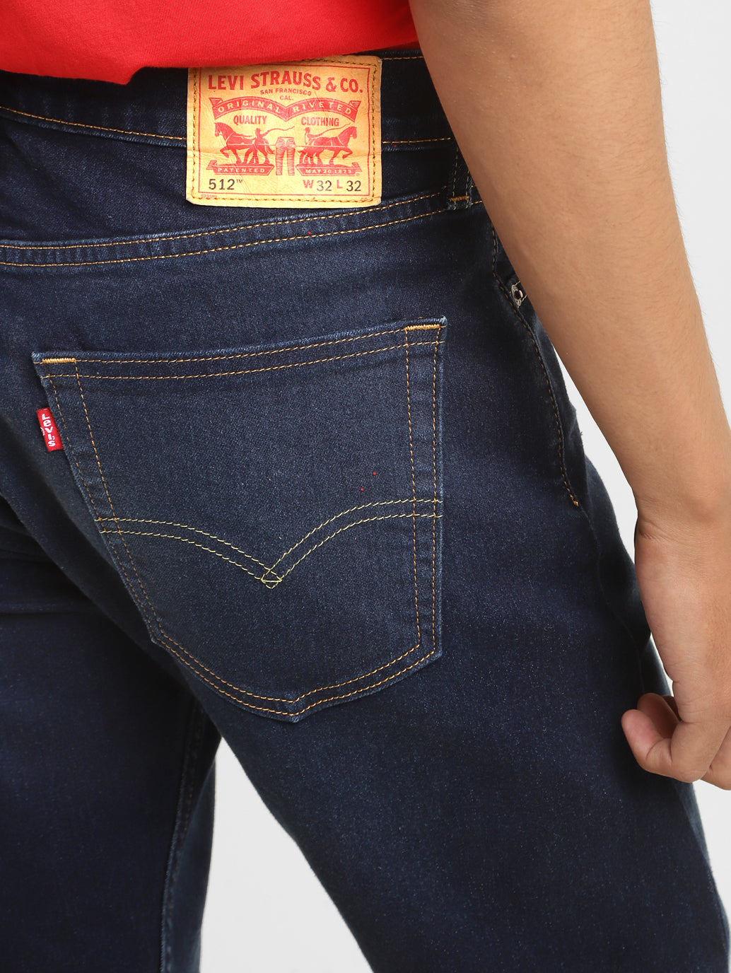 Men's 512 Dark Blue Slim Tapered Fit Mid Rise Jeans - d92ee5ba-3c1f-4c8b-8119-0bb1793d7be7 View