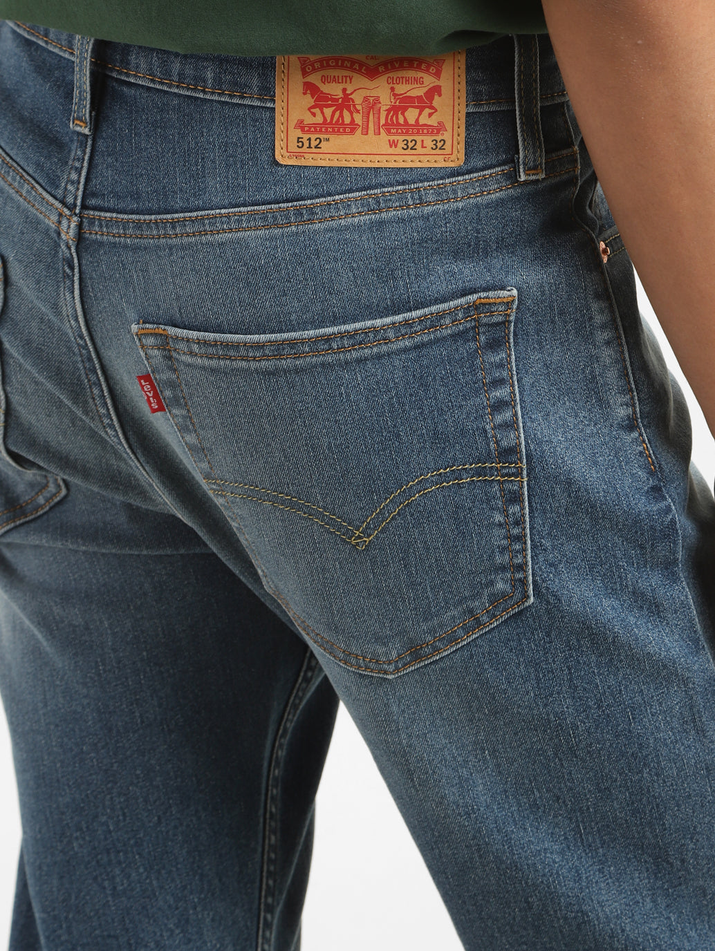 Men's 512 Blue Slim Tapered Fit Mid Rise Jeans - 5c722d5c-f694-42d2-adc3-a612242683e1 View