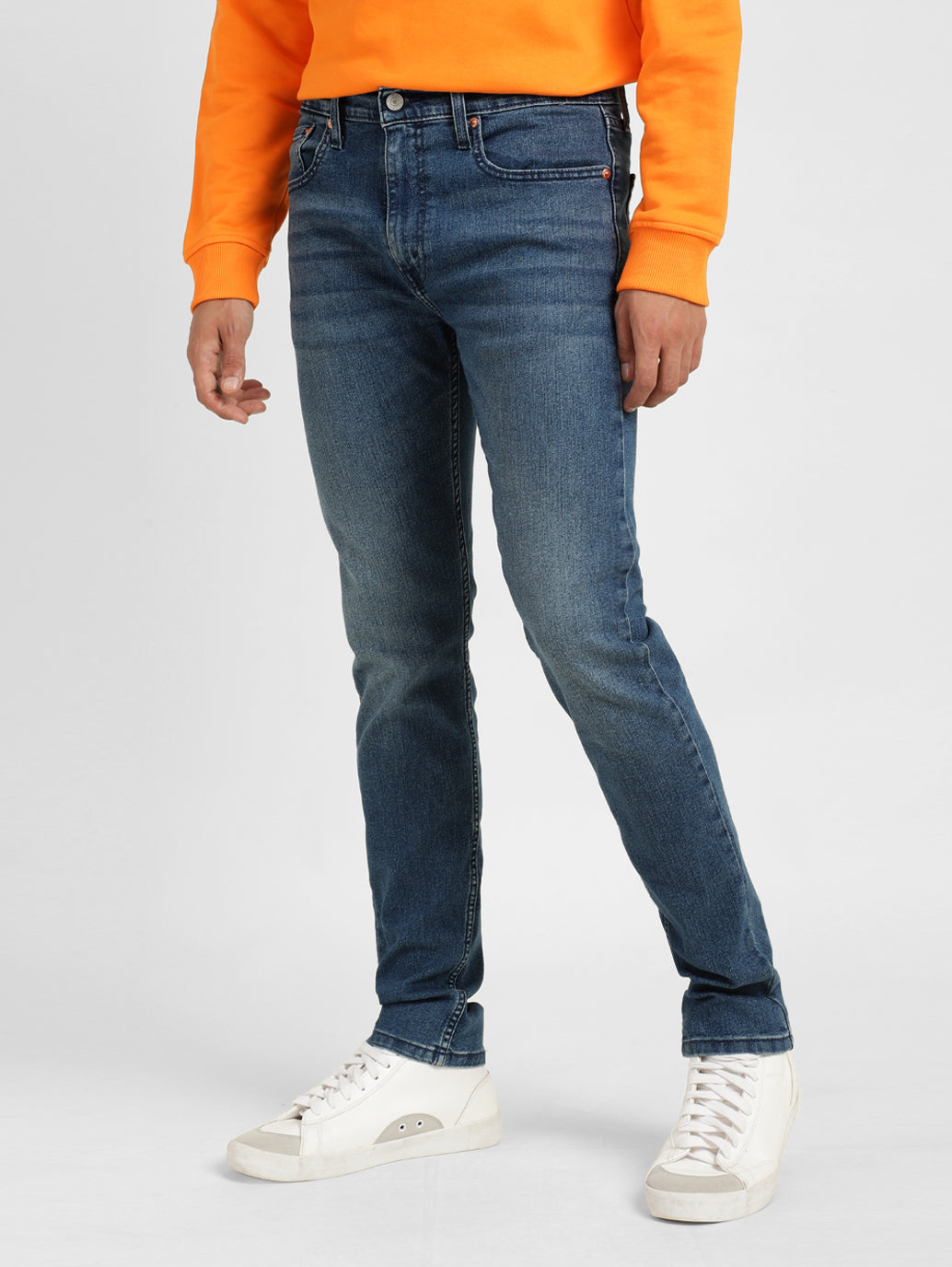 Men's 512 Blue Slim Tapered Fit Mid Rise Jeans - e6256a24-0603-4ada-ae4c-9f892f6433e3 View