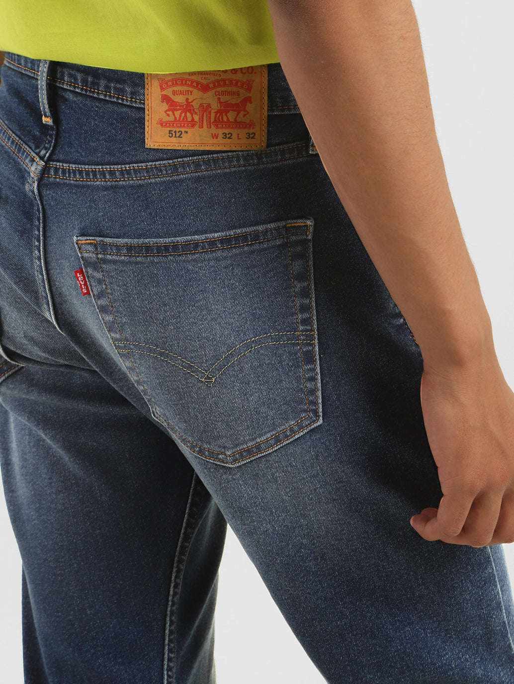 Men's 512 Blue Slim Tapered Fit Mid Rise Jeans - a3a4dc69-40d5-4c26-aef1-a668b80e8899 View