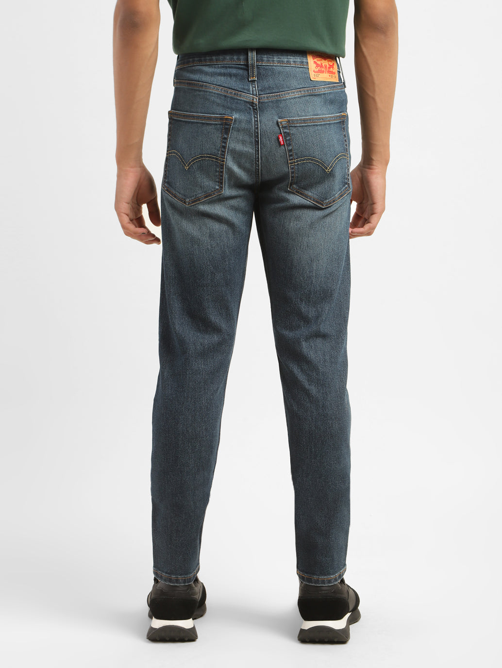 Men's 512 Navy Blue Slim Tapered Fit Mid Rise Jeans - 4ab548b6-14ae-4aae-a7bd-ff0808434d5c View