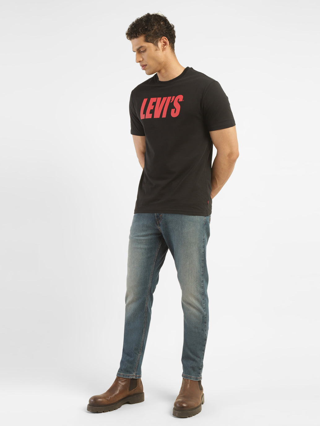 Men's 512 Blue Slim Tapered Fit Mid Rise Jeans - StyleShot View