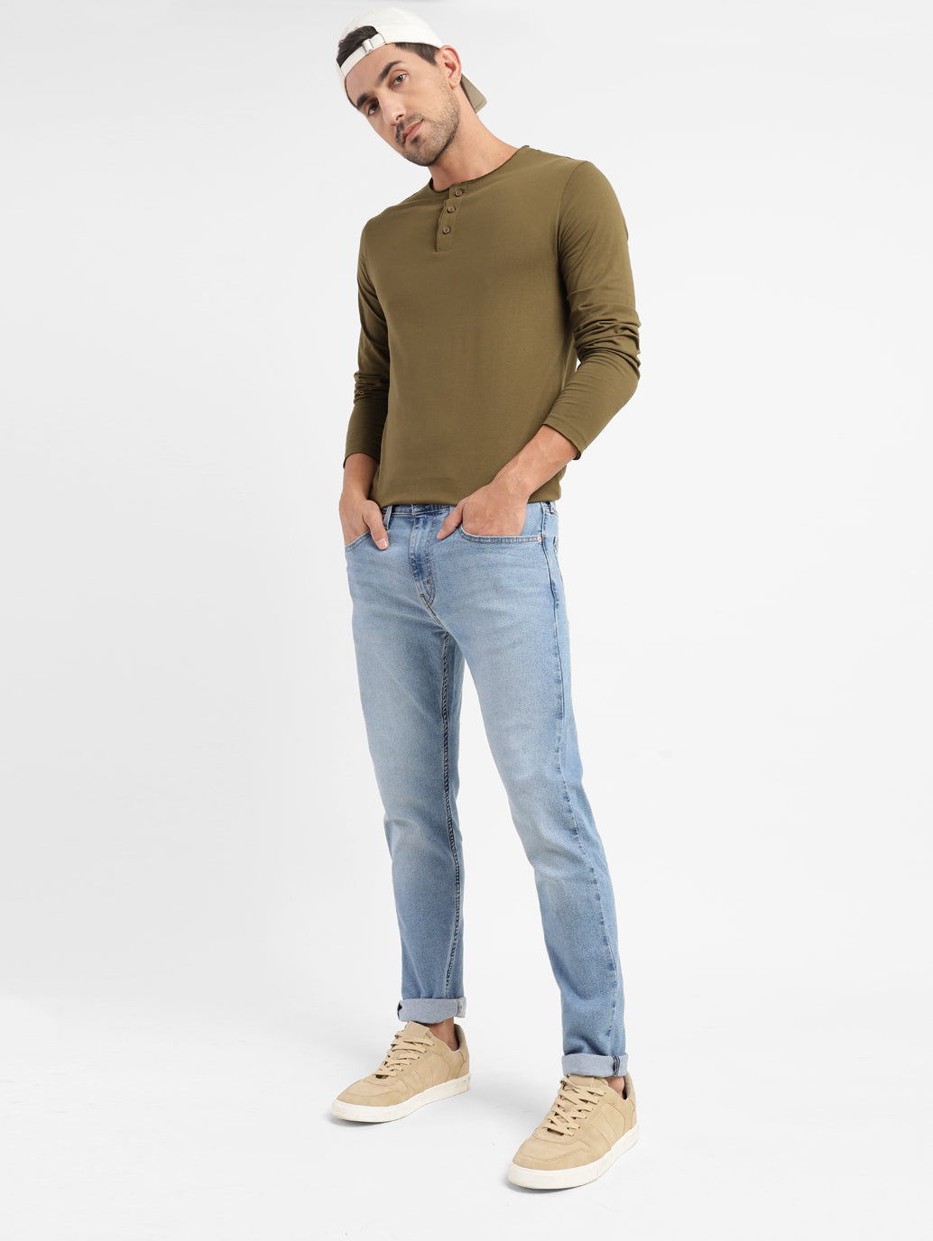 Men's 512 Blue Slim Tapered Fit Mid Rise Jeans - 3fbd5729-5e84-4c92-a02d-4a5e126a5841 View