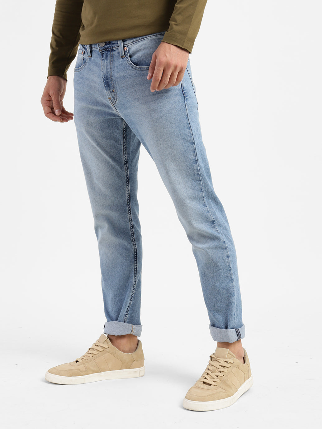 Men's 512 Blue Slim Tapered Fit Mid Rise Jeans - 694082e6-0494-43d3-8109-2d01853005d5 View
