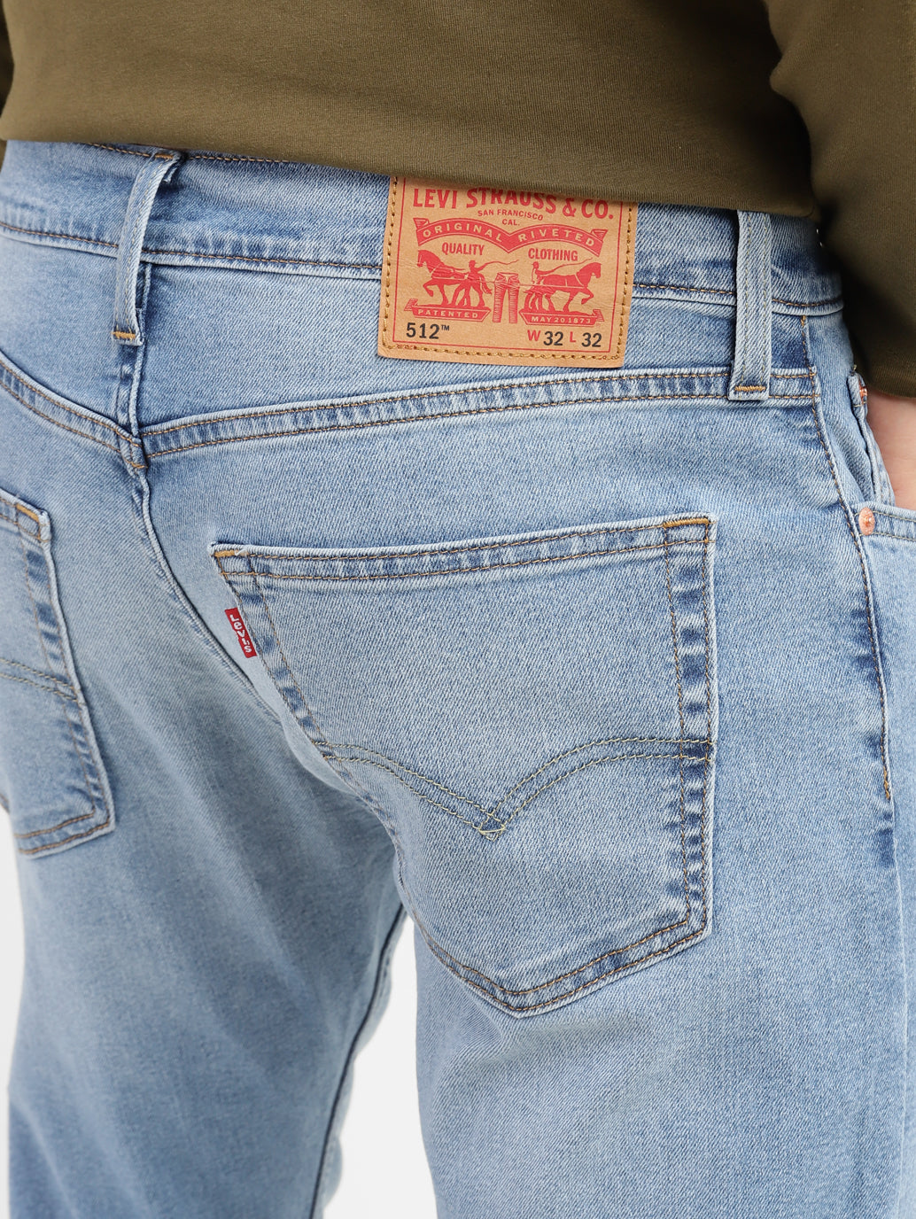 Men's 512 Blue Slim Tapered Fit Mid Rise Jeans - 056a3458-d6d9-4e41-8162-99c56d305b46 View