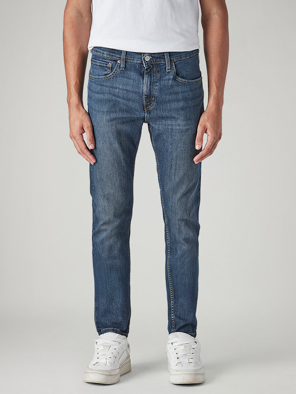 Men's 512 Blue Slim Tapered Fit Mid Rise Jeans - Front View