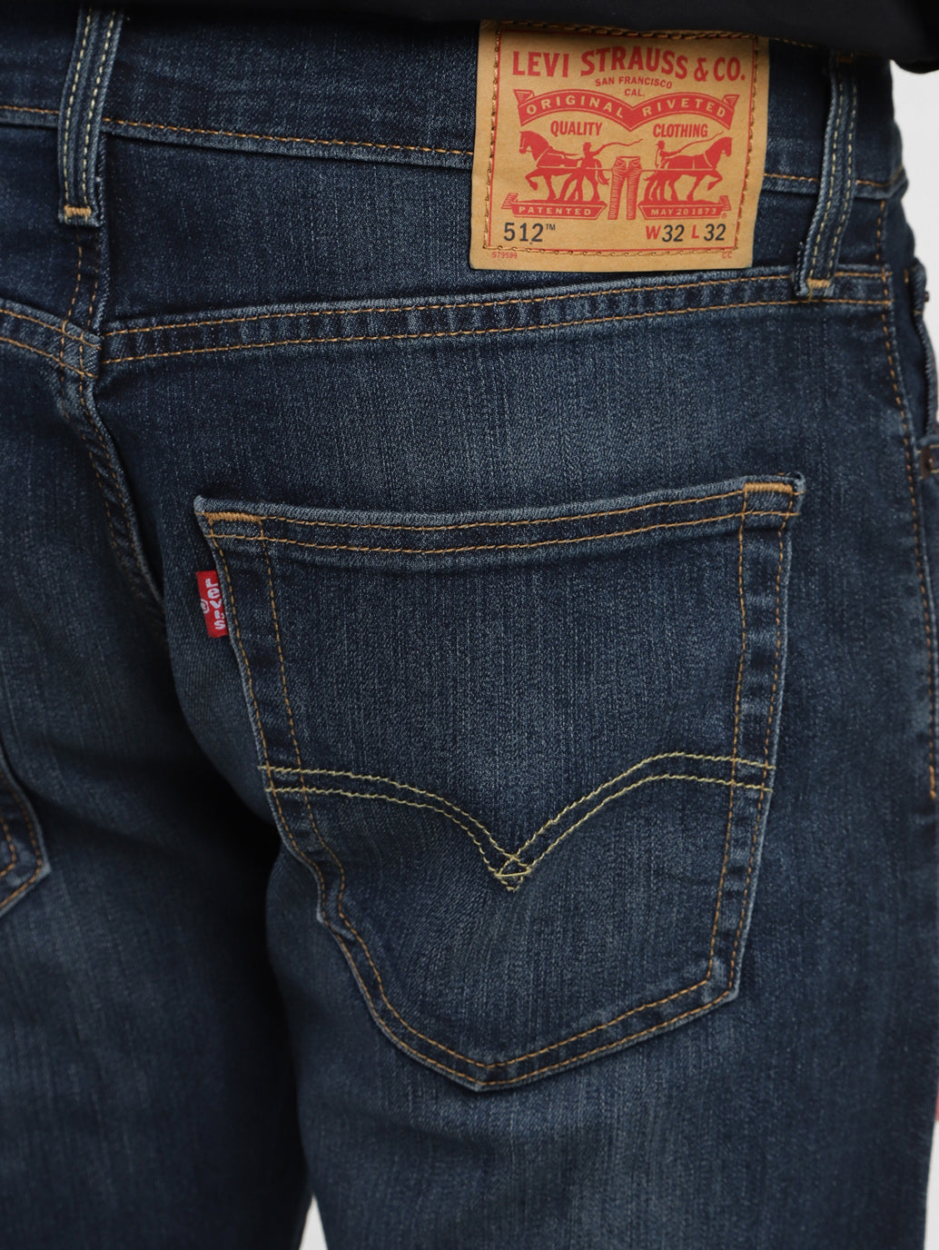 Men's 512 Blue Slim Tapered Fit Mid Rise Jeans - 88b9942e-014f-448e-bb51-faec9854e5ce View