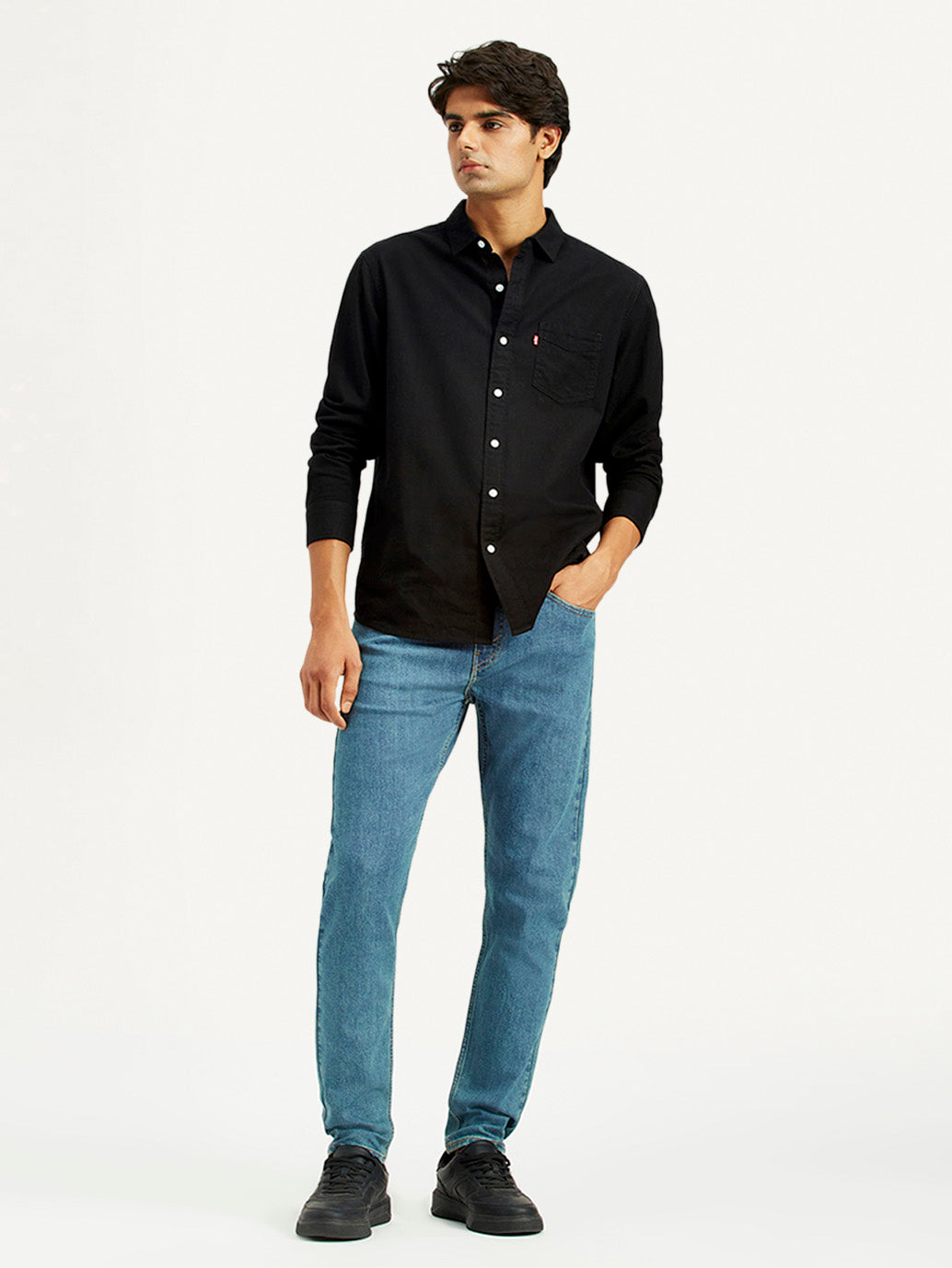 Men's 512 Blue Slim Tapered Fit Mid Rise Jeans