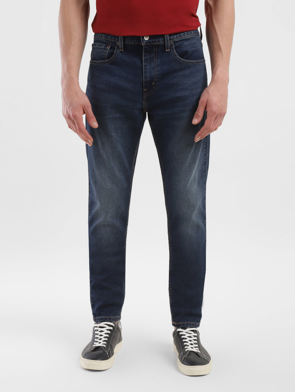 Men's 512 Navy Blue Slim Tapered Fit Mid Rise Jeans - 92acb460-fa5a-4b16-9fad-7355eb0075d2 View
