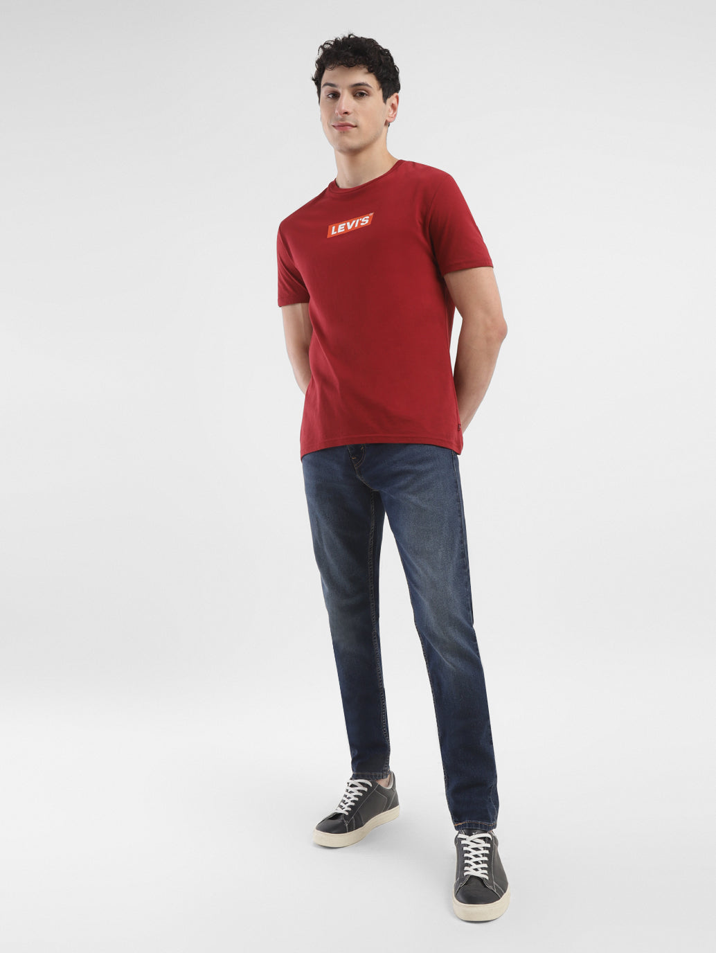 Men's 512 Navy Blue Slim Tapered Fit Mid Rise Jeans - 1b951a38-8254-4cb6-9453-2efe015315cf View