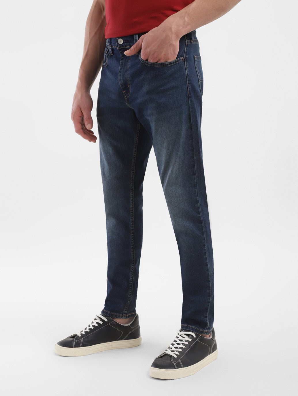 Men's 512 Navy Blue Slim Tapered Fit Mid Rise Jeans - 05899519-ce78-4cc6-af53-9b5a6f6e2b81 View
