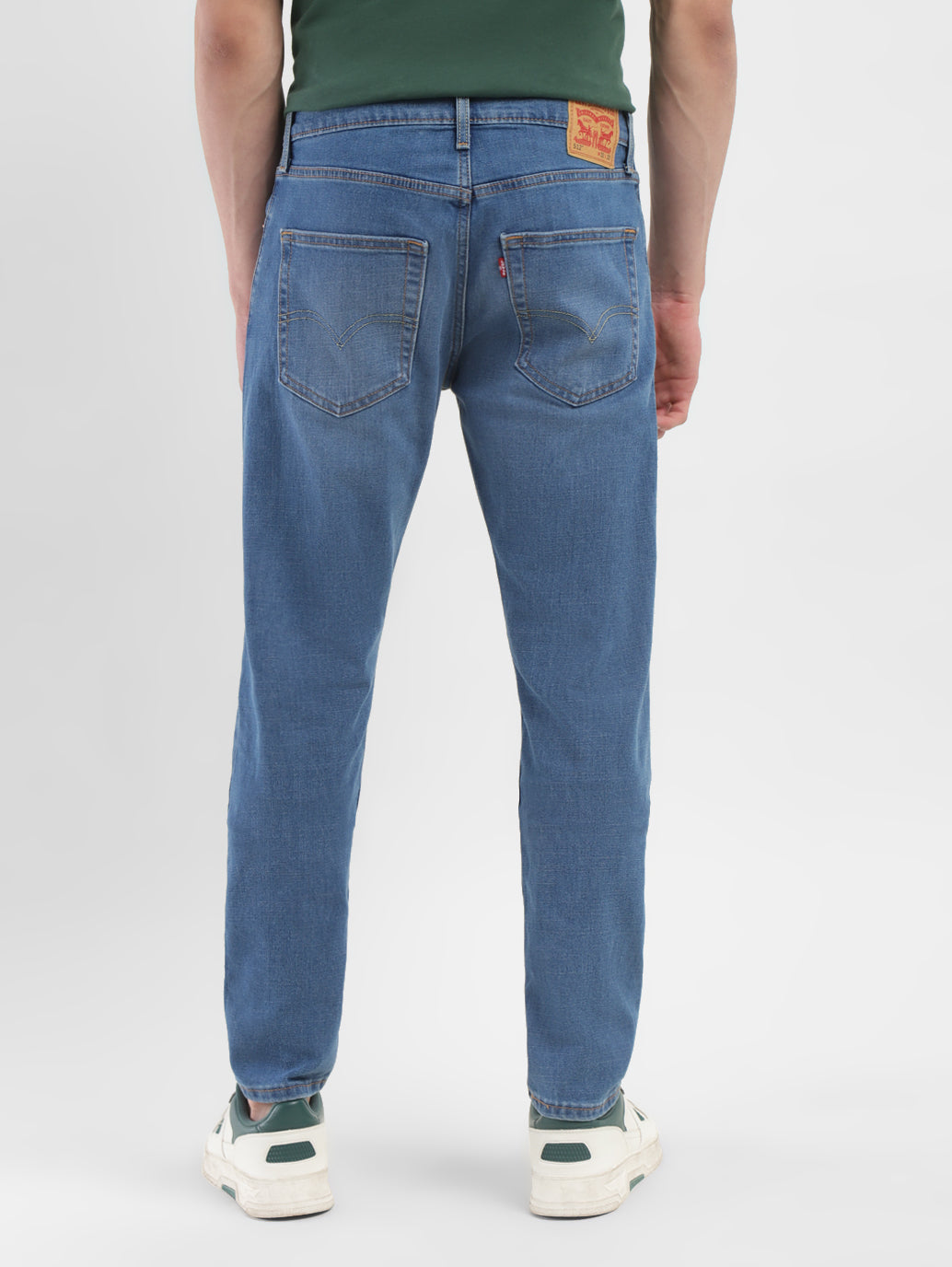 Men's 512 Blue Slim Tapered Fit Mid Rise Jeans - Back View