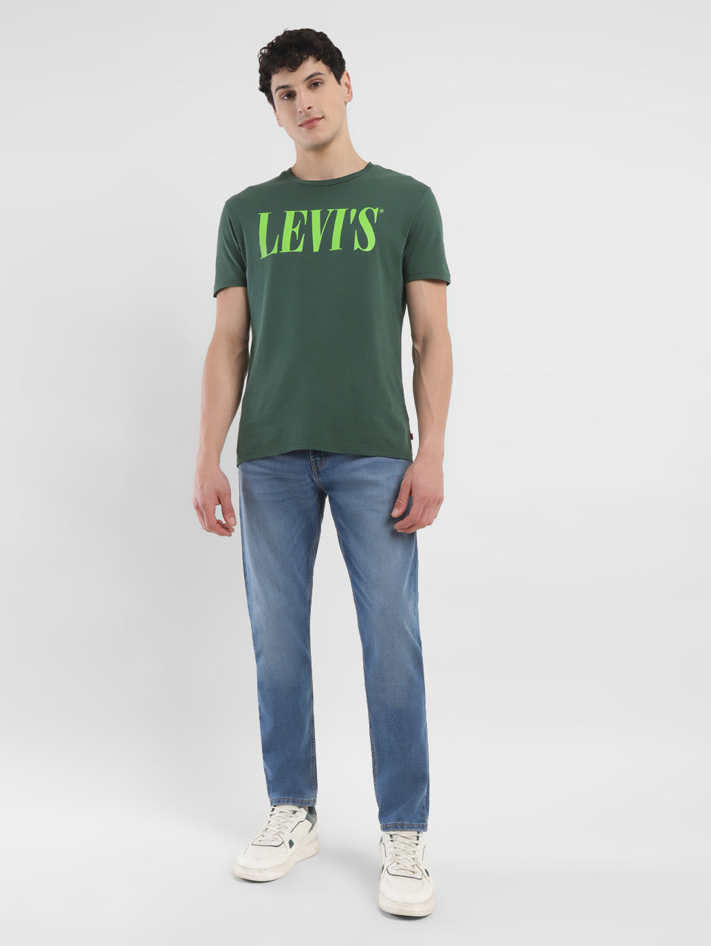Men's 512 Blue Slim Tapered Fit Mid Rise Jeans - Front View