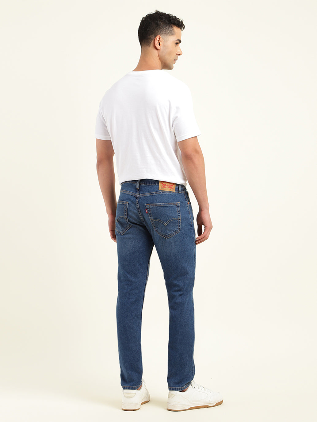 Men's 512 Blue Slim Tapered Fit Mid Rise Jeans - Back View