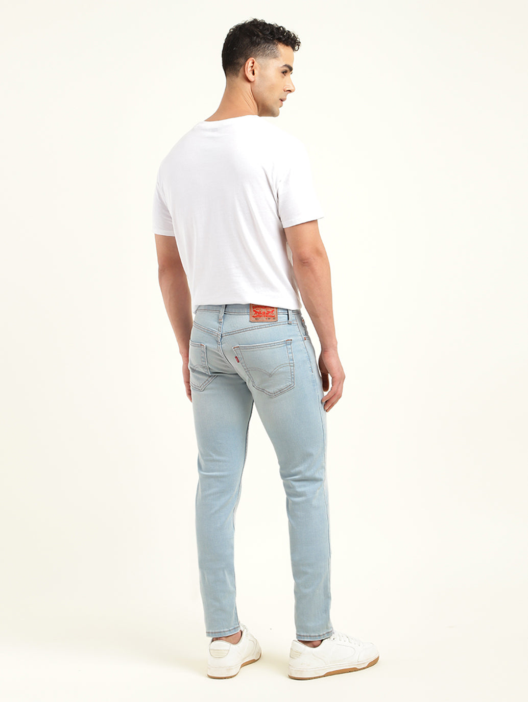 Men's 512 Blue Slim Tapered Fit Mid Rise Jeans - Back View