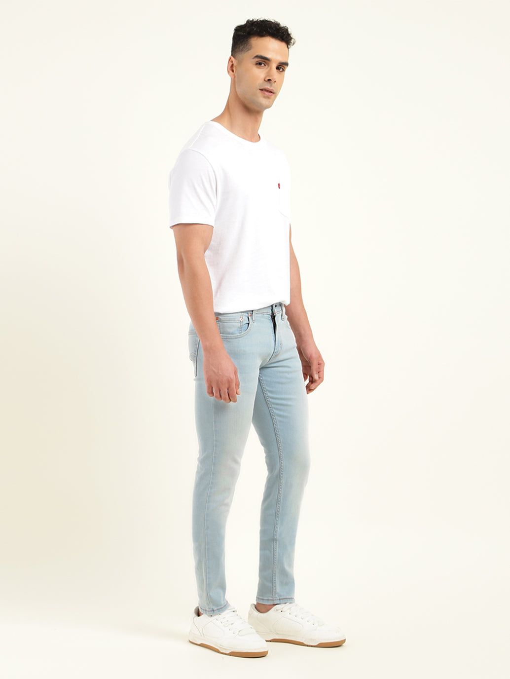 Men's 512 Blue Slim Tapered Fit Mid Rise Jeans - Side View