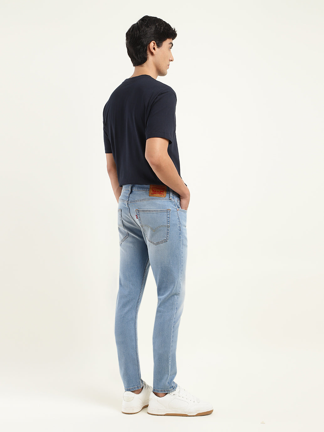 Men's 512 Blue Slim Tapered Fit Mid Rise Jeans - Back View