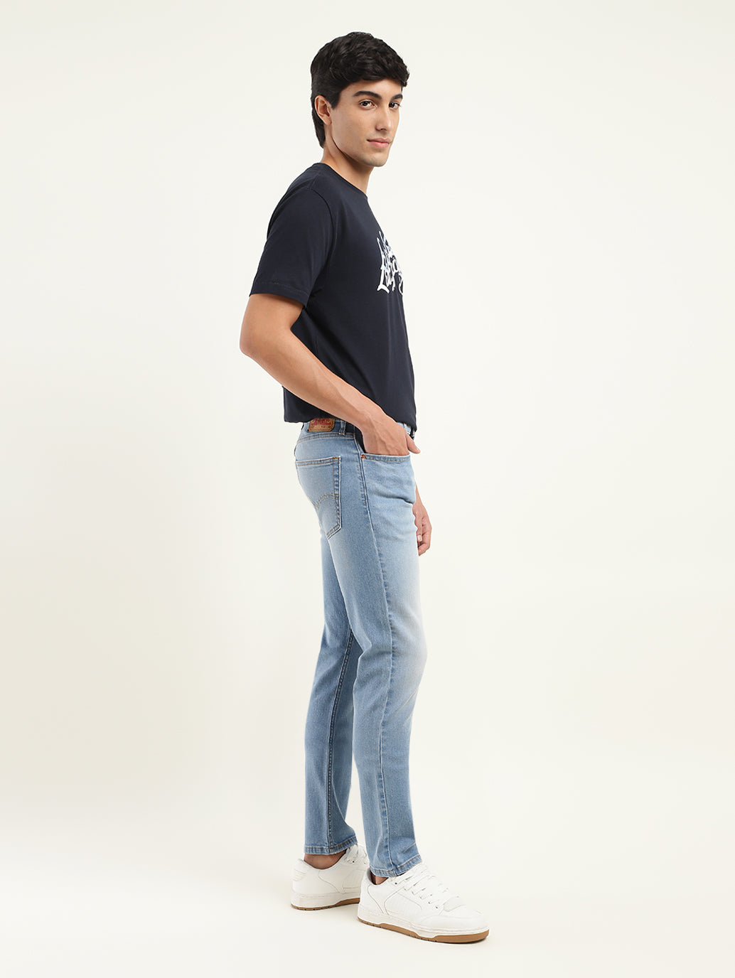 Men's 512 Blue Slim Tapered Fit Mid Rise Jeans - Side View