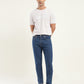 Men's 512 Blue Slim Tapered Fit Mid Rise Jeans - Front View