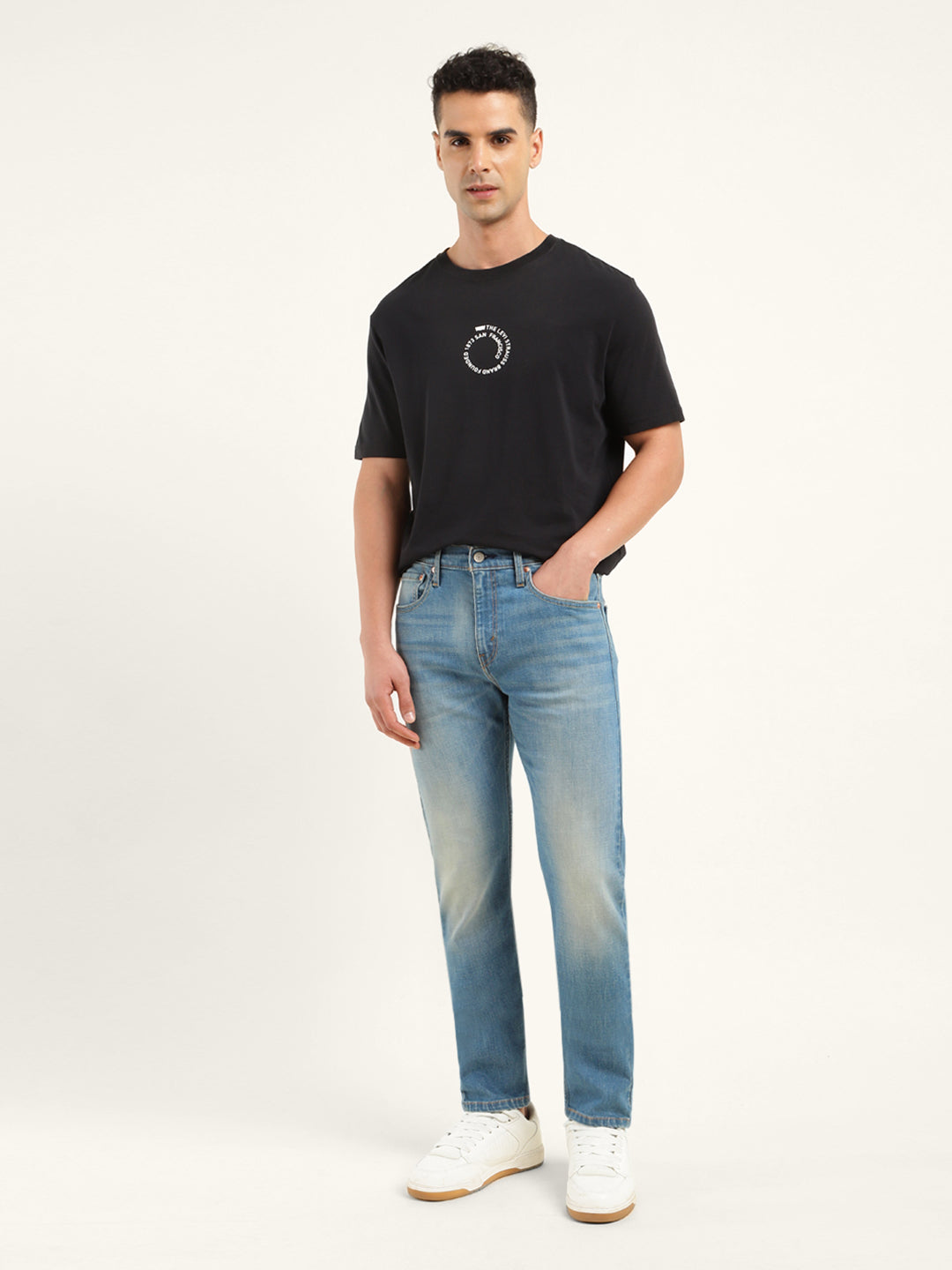 Men's 512 Blue Slim Tapered Fit Mid Rise Jeans - 20shot View