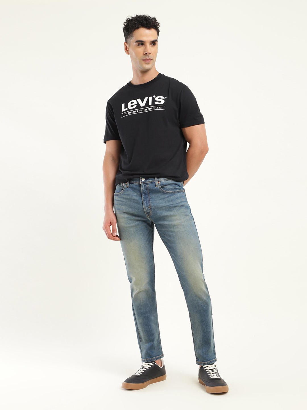 Men's 512 Blue Slim Tapered Fit Mid Rise Jeans