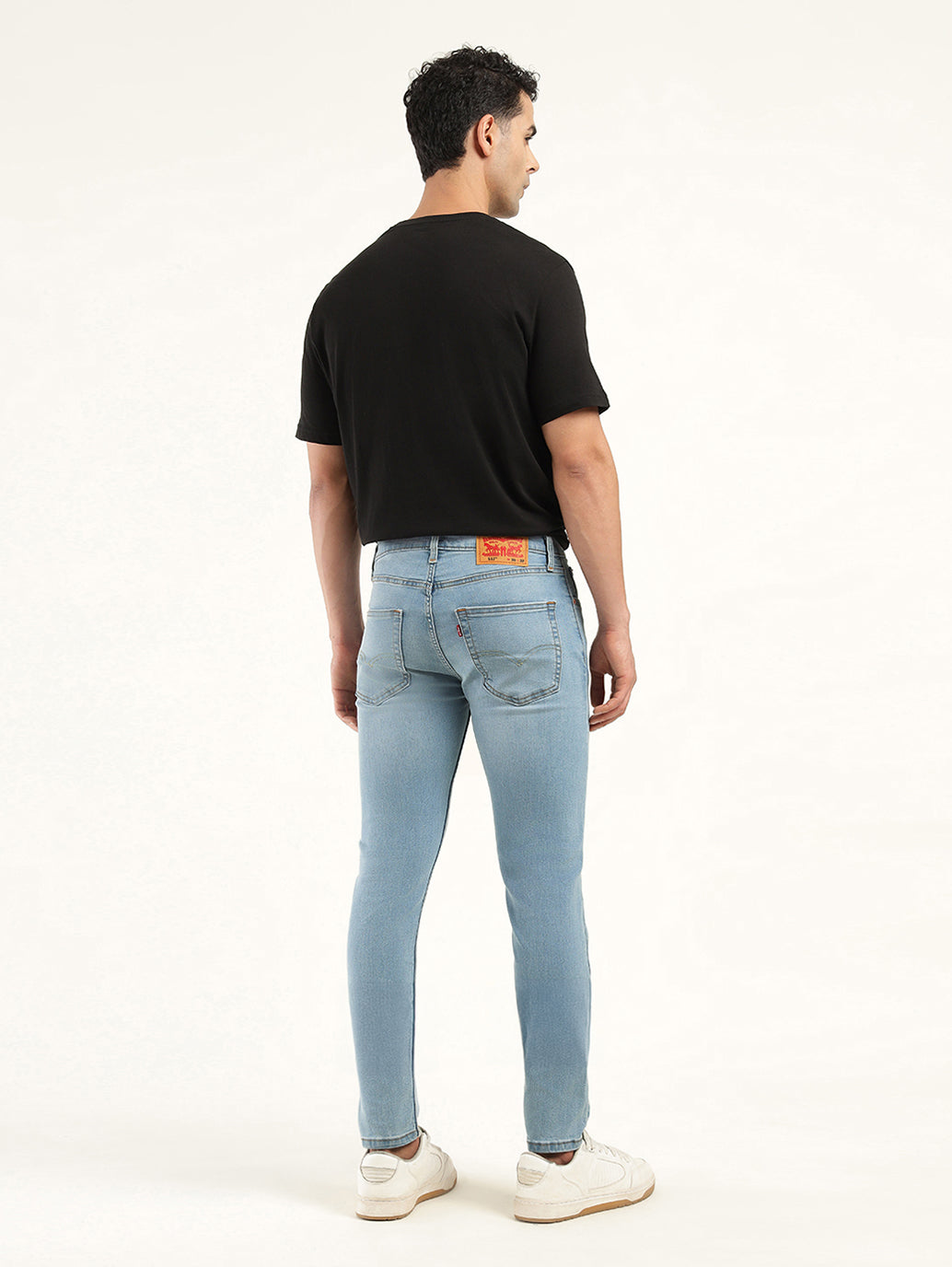 Men's 512 Blue Slim Tapered Fit Mid Rise Jeans - Back View