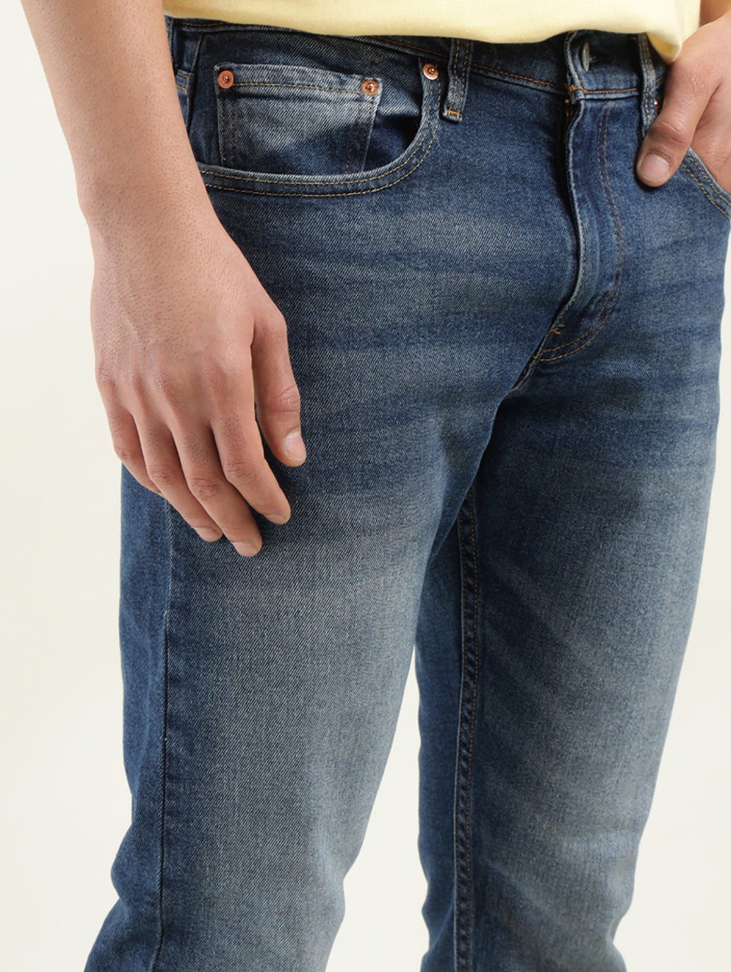 Men's 512 Indigo Slim Tapered Fit Mid Rise Jeans - Detail View