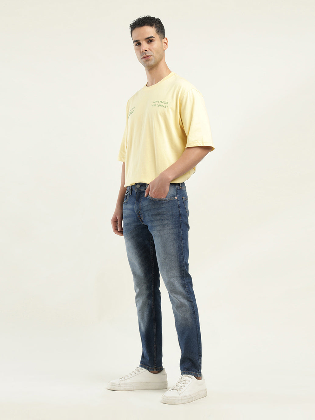 Men's 512 Indigo Slim Tapered Fit Mid Rise Jeans - side View