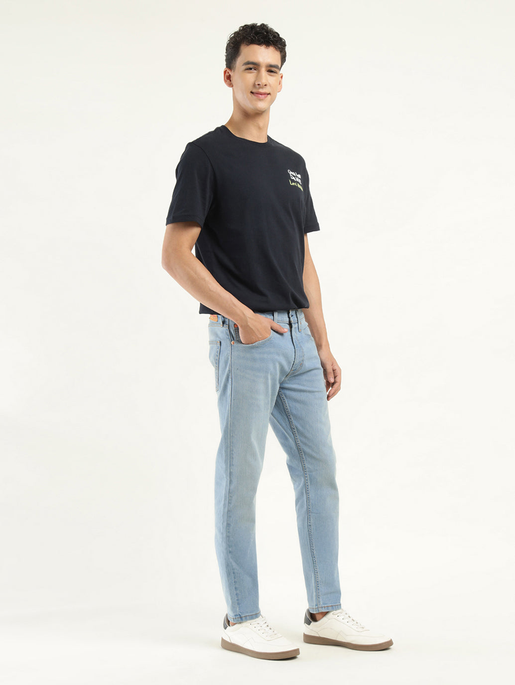 Men's 512 Indigo Slim Tapered Fit Mid Rise Jeans - Side View
