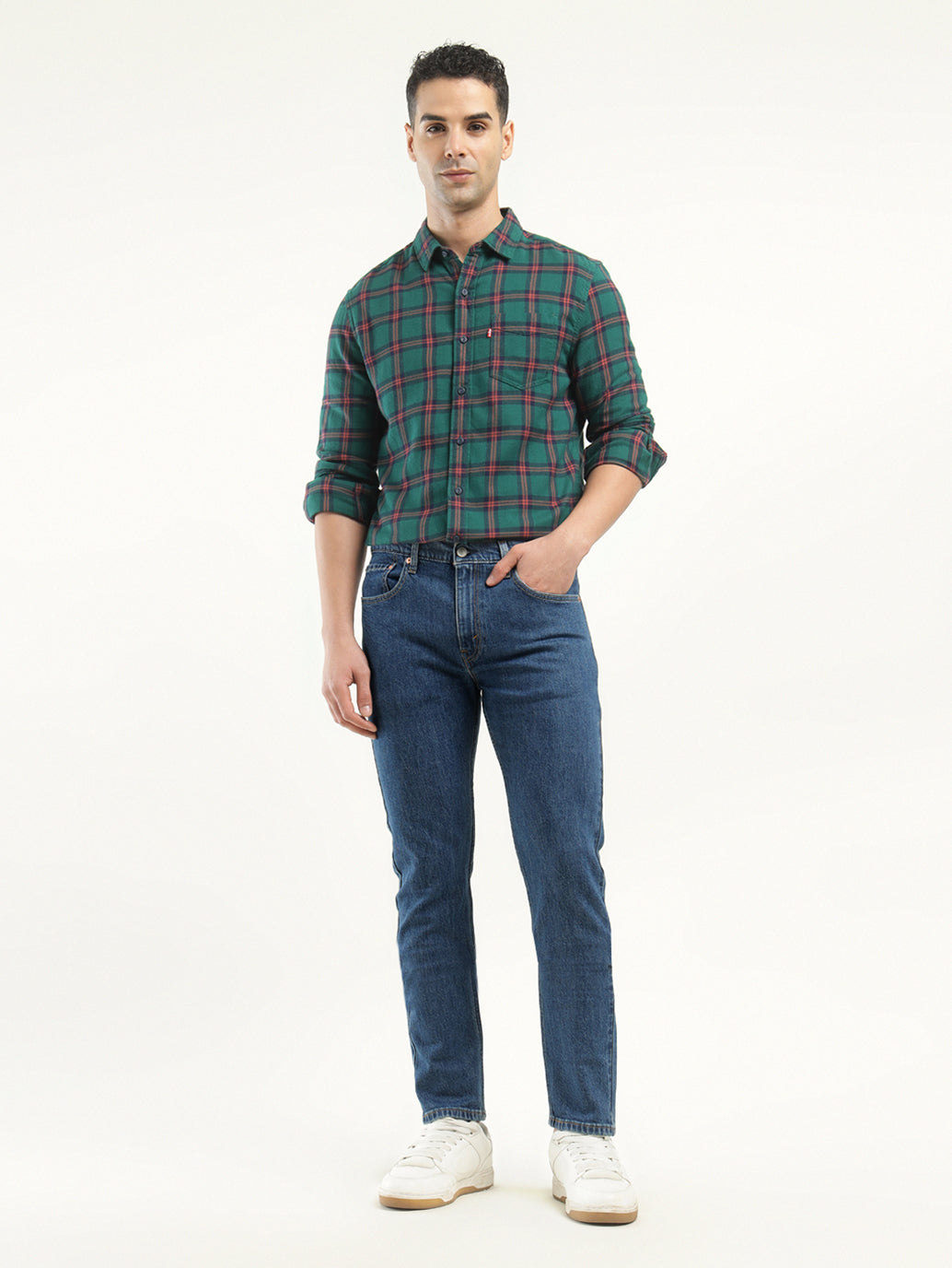 Men's 512 Indigo Slim Tapered Fit Mid Rise Jeans - Front View
